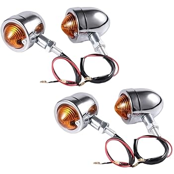Amazon | FJmark バイク ウインカー 汎用 ブラック シルバー